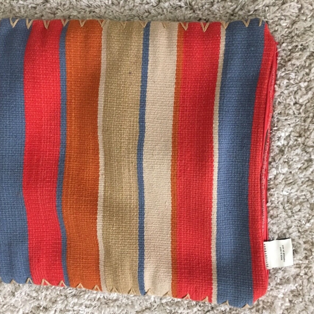 Southwest Pottery Barn 100% wool Kilim Pillow sham